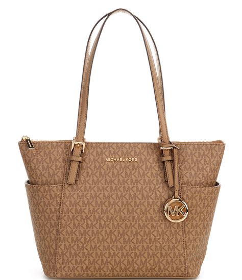 michael kors jet set signature east west tote mocha|michael michael kors jet set item east west signature tote.